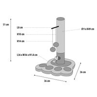 Flamingo Scratching tree  Viva 2 Blue & Beige & Cream