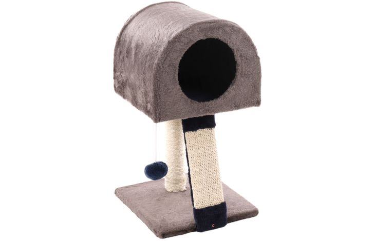 Flamingo Arbre à chat Vallonet 4 Gris & Bleu & Écru