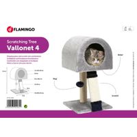 Flamingo Arbre à chat Vallonet 4 Gris & Bleu & Écru