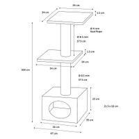 Flamingo Scratching tree  Charbonel Beige & Cream