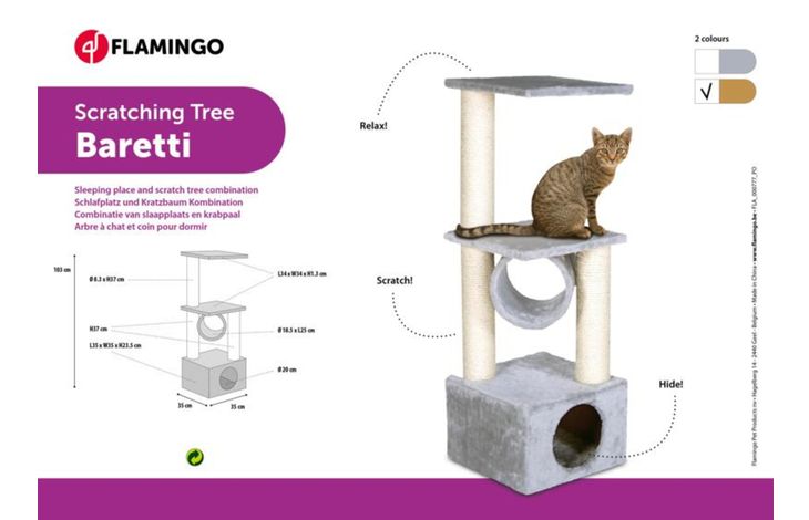 Flamingo Kratzbaum Baretti Beige & Ekrü