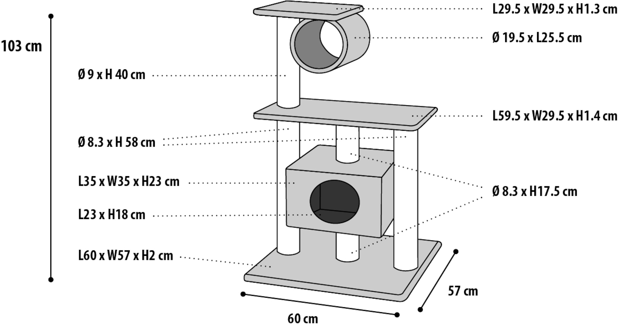 Flamingo Kratzbaum Teide