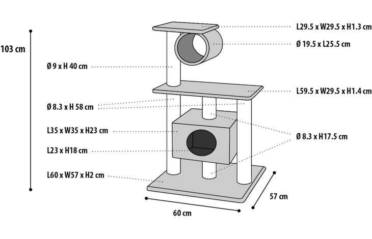 Flamingo Kratzbaum Teide