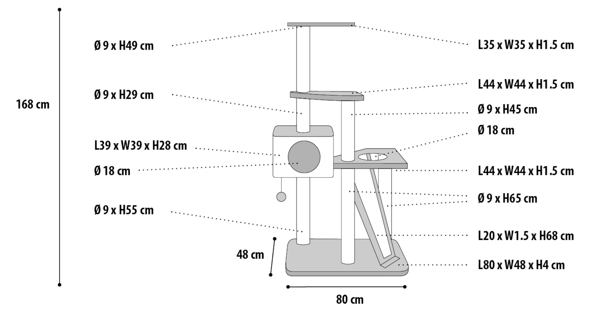 Flamingo Scratching tree  Janga