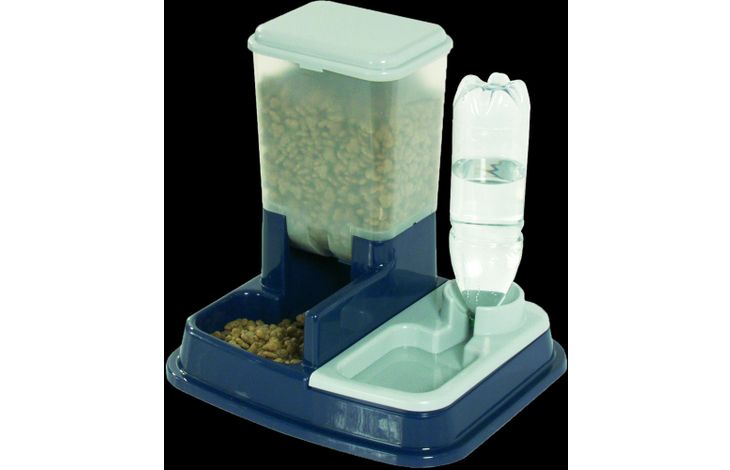 Flamingo Voer- en waterautomaat Duo Max Blauw