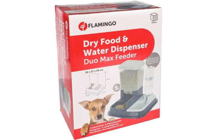 Flamingo Futter- und Wasserautomat Duo Max Blau