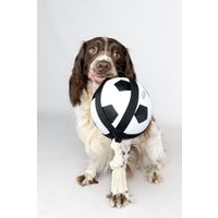 Flamingo Toy Matchball Football with rope White & Black