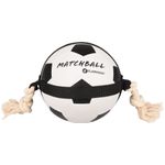 Jouet Matchball Ballon de football avec corde Blanc & Noir