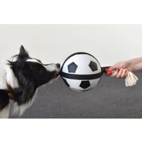 Flamingo Speelgoed Matchball Voetbal met touw Wit & Zwart