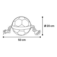Flamingo Speelgoed Matchball Voetbal met touw Wit & Zwart