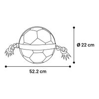 Flamingo Speelgoed Matchball Voetbal met touw Wit & Zwart