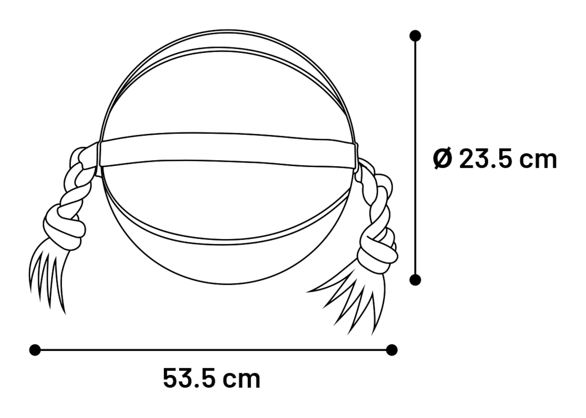 Flamingo Toy Matchball Basketball with rope Orange