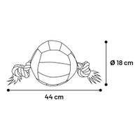 Flamingo Speelgoed Matchball Aqua Bal met touw Zwart & Geel