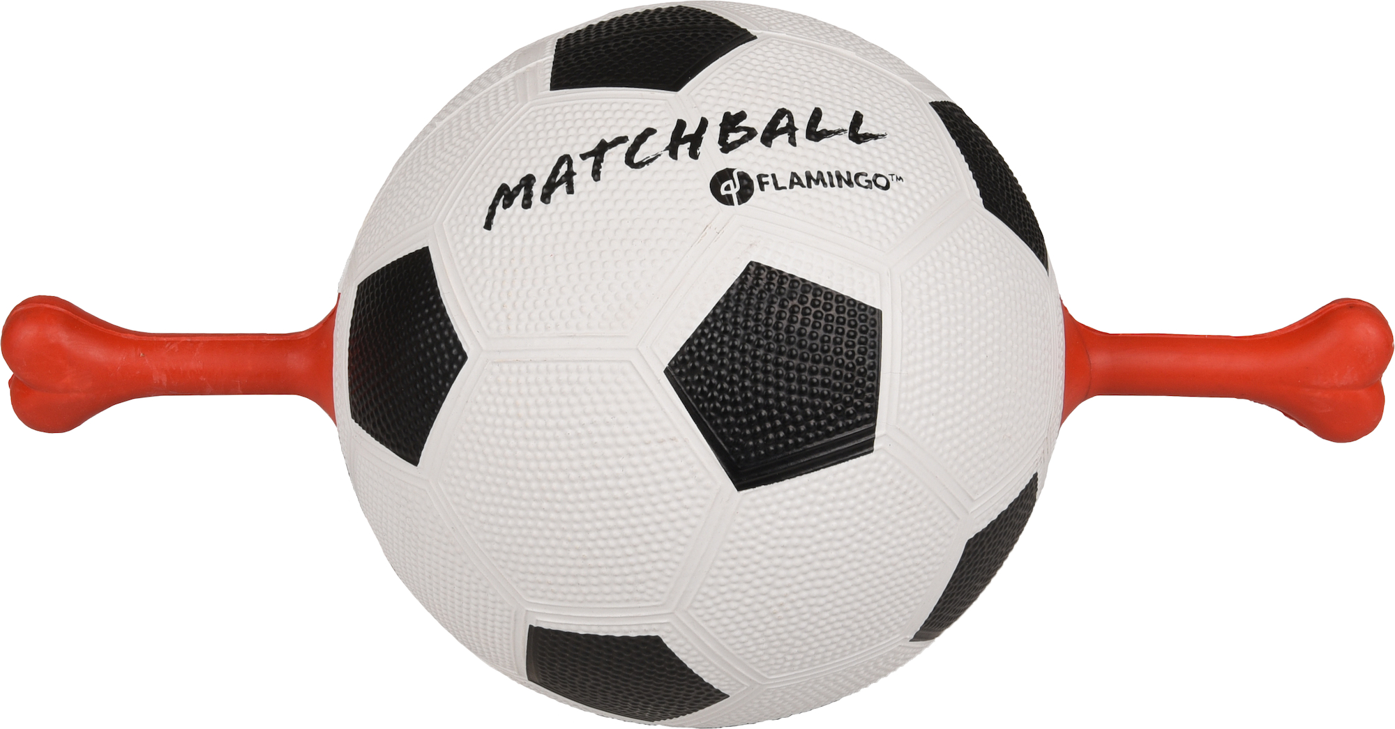 Flamingo Toy Matchball Football with dumbbell White & Black