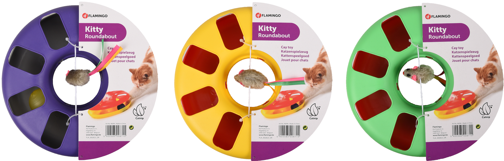 Flamingo Juguete Kitty Riel con bola con bola Varios colores