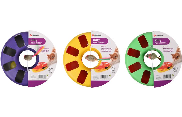 Flamingo Juguete Kitty Riel con bola con bola Varios colores