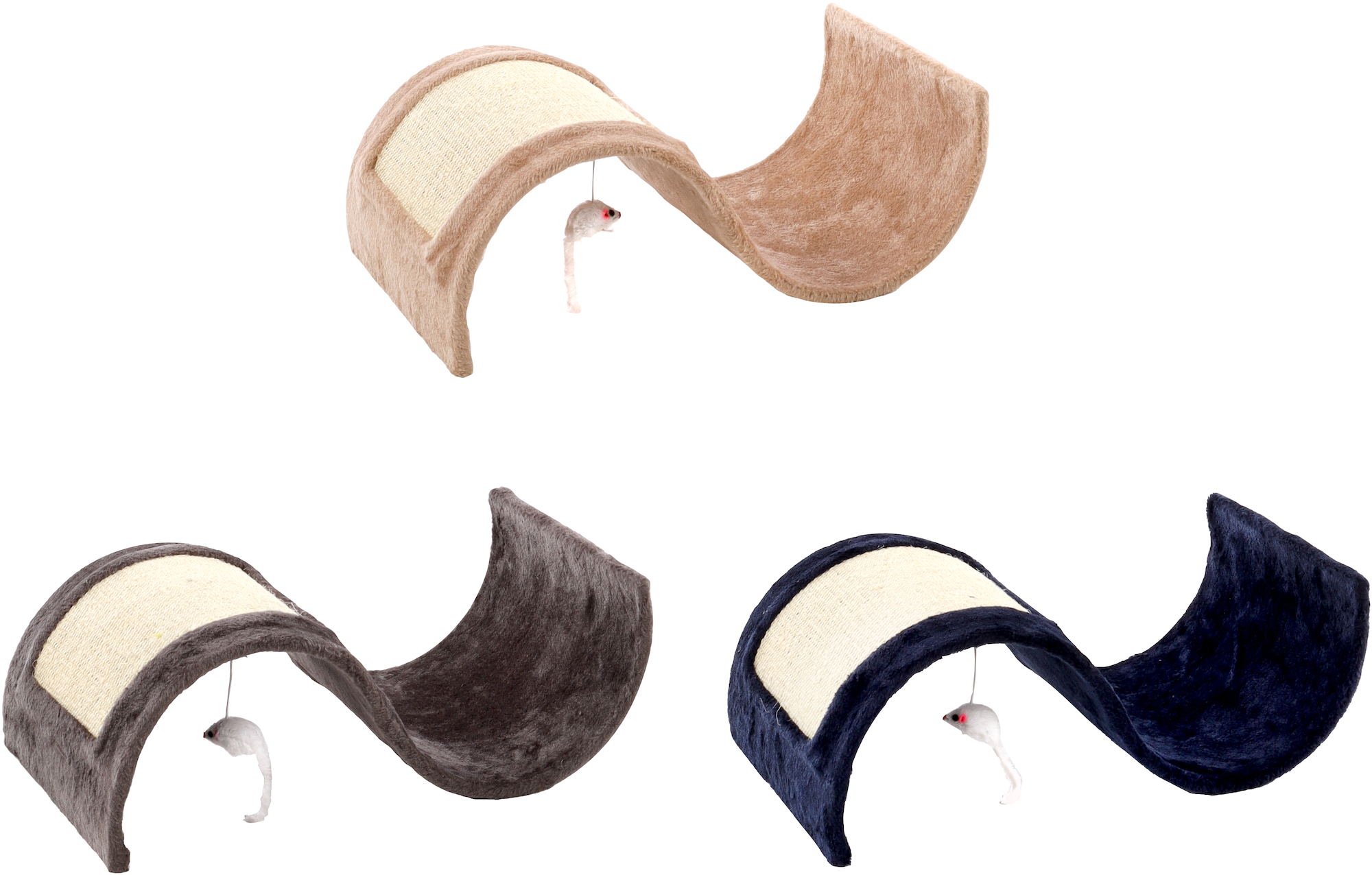 Flamingo Scrathching board Kitty Beige & Grey & Blue