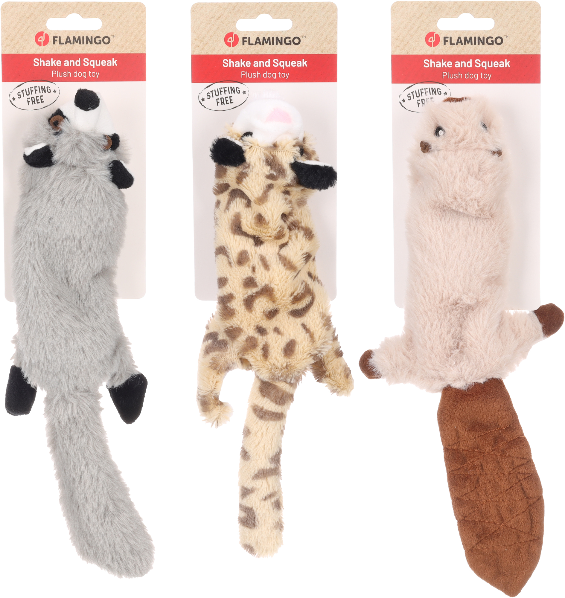 Flamingo Toy Wild Zoo Beaver & Leopard & Racoon Multiple colours