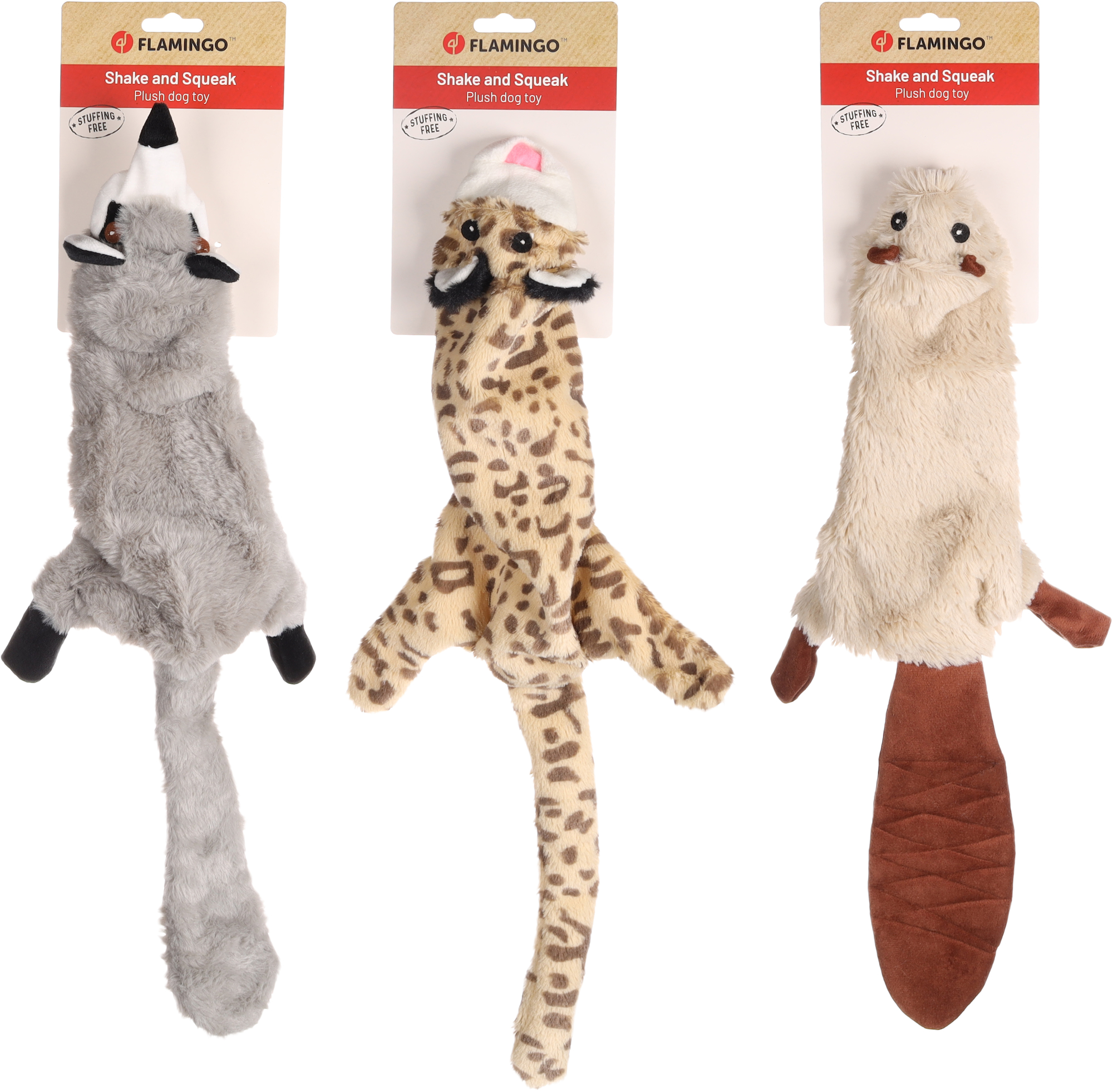 Flamingo Toy Wild Zoo Beaver & Leopard & Racoon Multiple colours