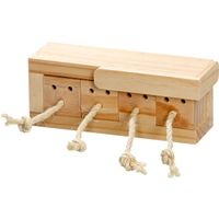 Flamingo Spielzeug Brain train Rody Schrank mit Seil Hellbraun