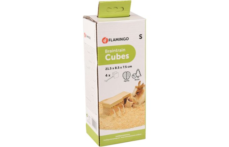 Flamingo Spielzeug Brain train Rody Schrank mit Seil Hellbraun