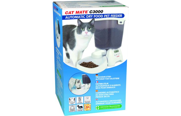 PETMATE Cat Mate distributeur d'aliment 3kg - Blanc - Pour chat