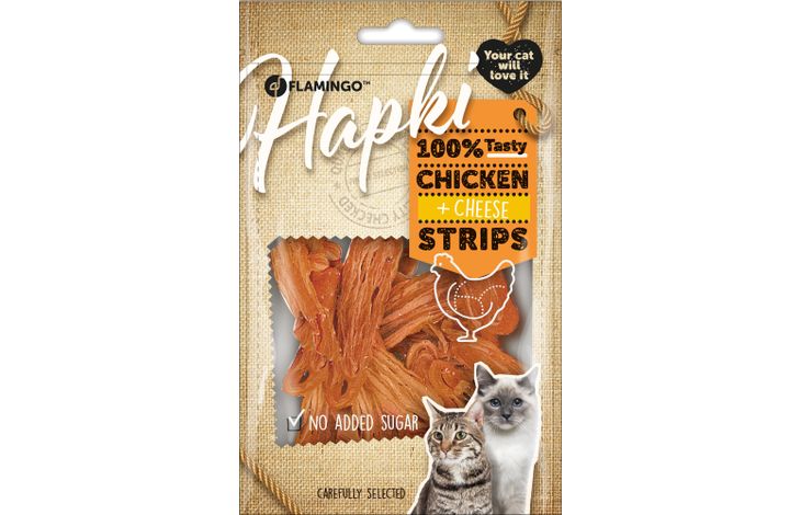 Flamingo Snack Hapki Stukjes met kip & met kaas 