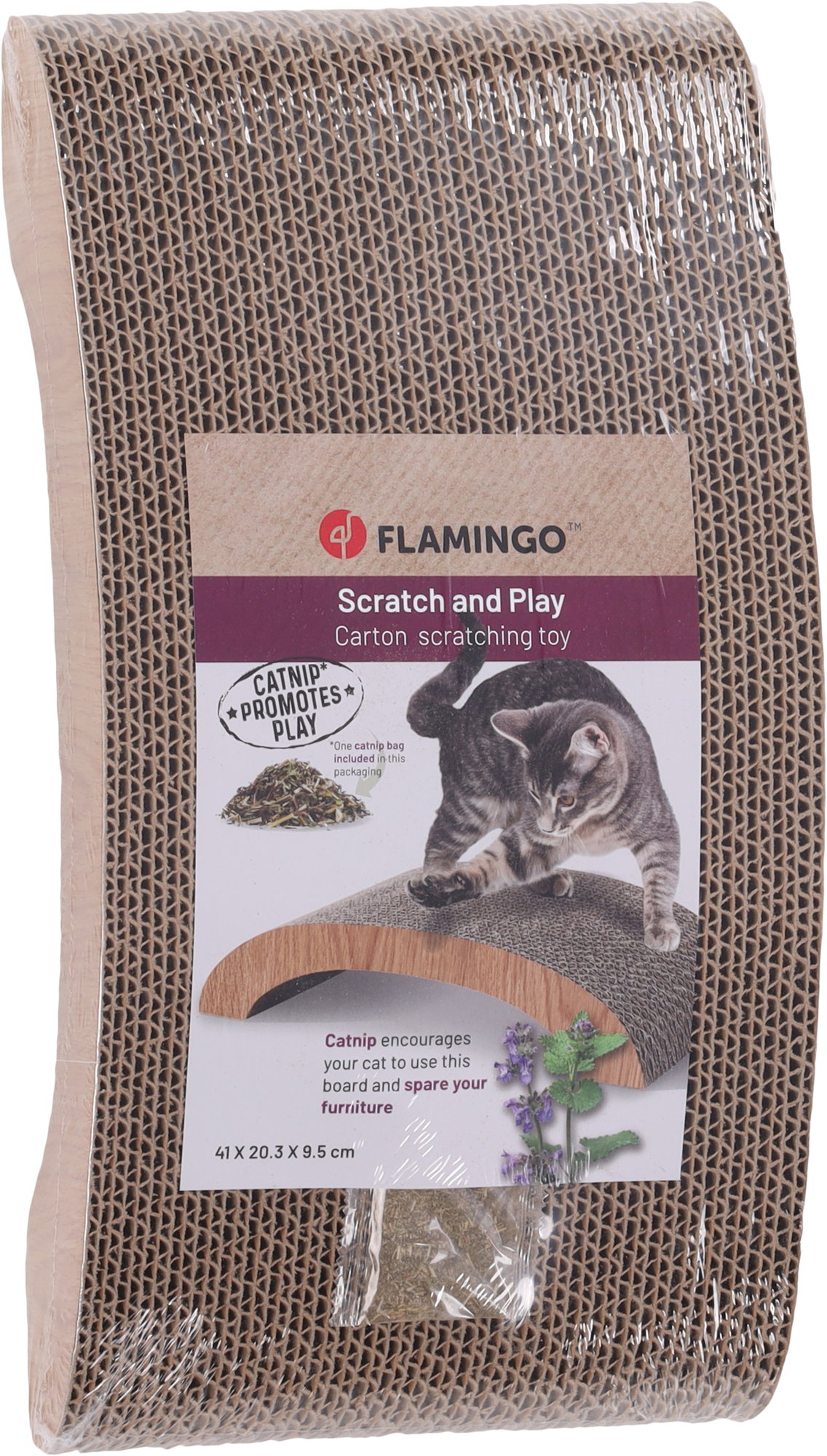 Flamingo Scratching cardboard Mawimbi Brown