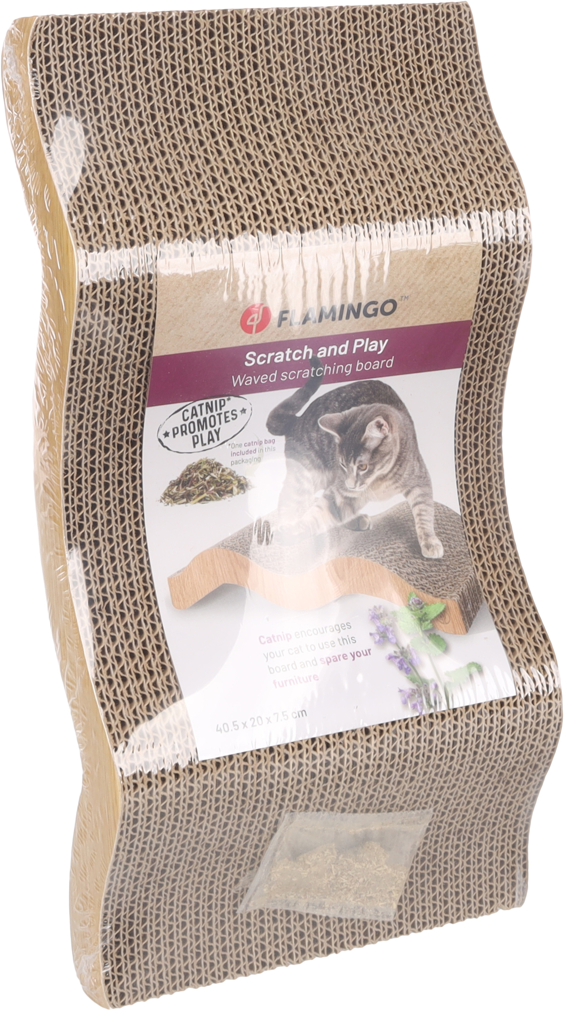 Flamingo Scratching cardboard Mawimbi Brown & Reddish & Black