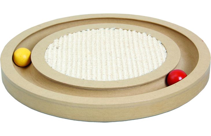 Flamingo Scratching board & Scratching toy Infinity Ball track Light brown