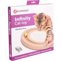Flamingo Scratching board & Scratching toy Infinity Ball track Light brown