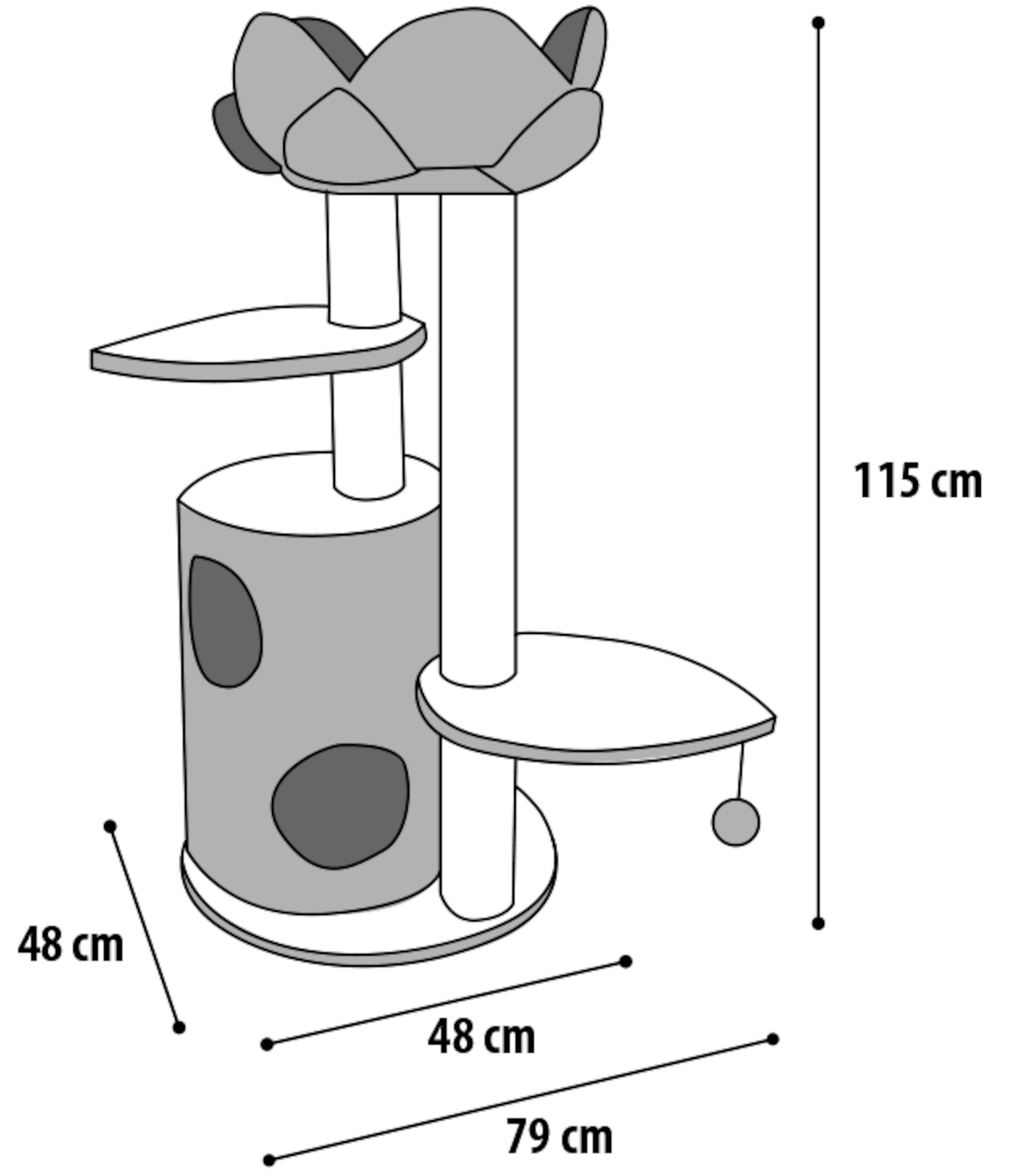 Flamingo Arbre à chat Lotus Brun