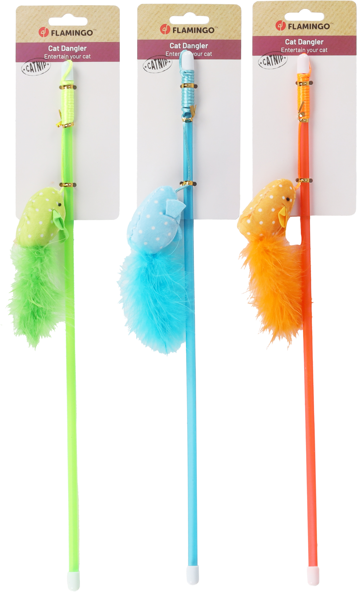 Flamingo Toy Wopke Dangler Mouse Multiple colours