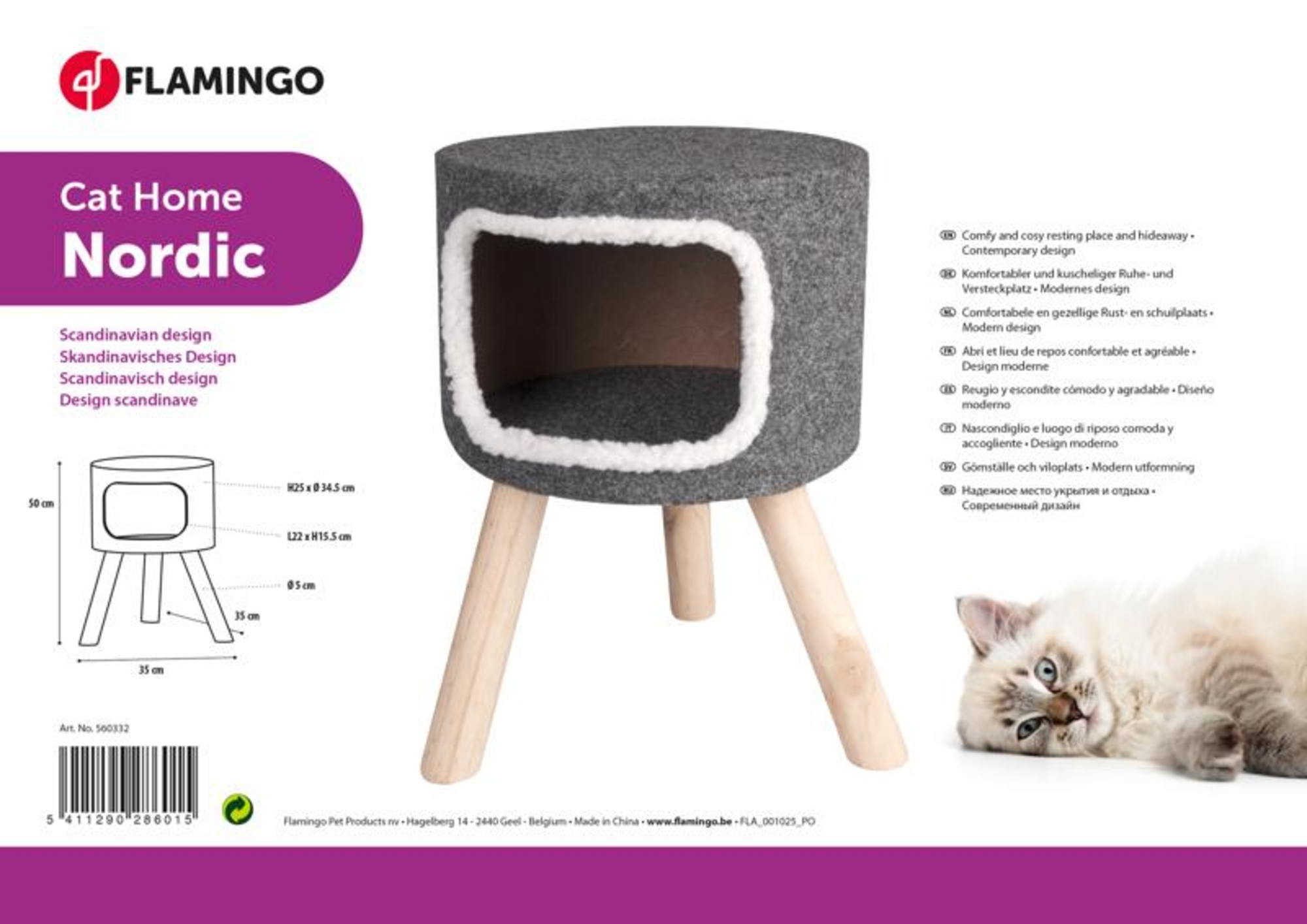 Flamingo Furniture Nordic Grey & Natural & White