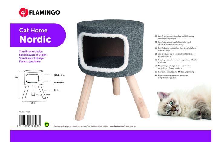 Flamingo Meubel Nordic Grijs & Naturel & Wit