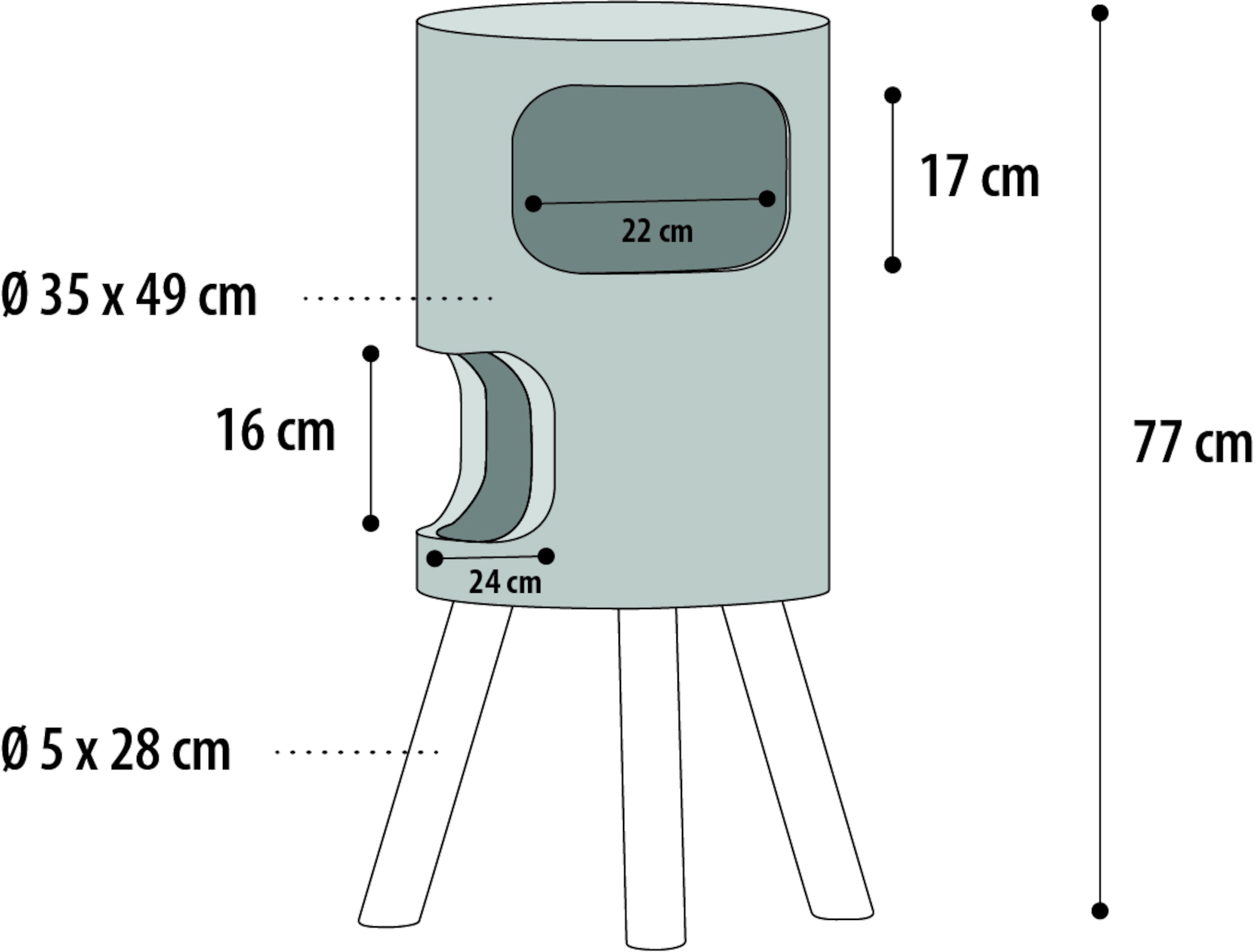 Flamingo Furniture Nordic Grey & Natural & White