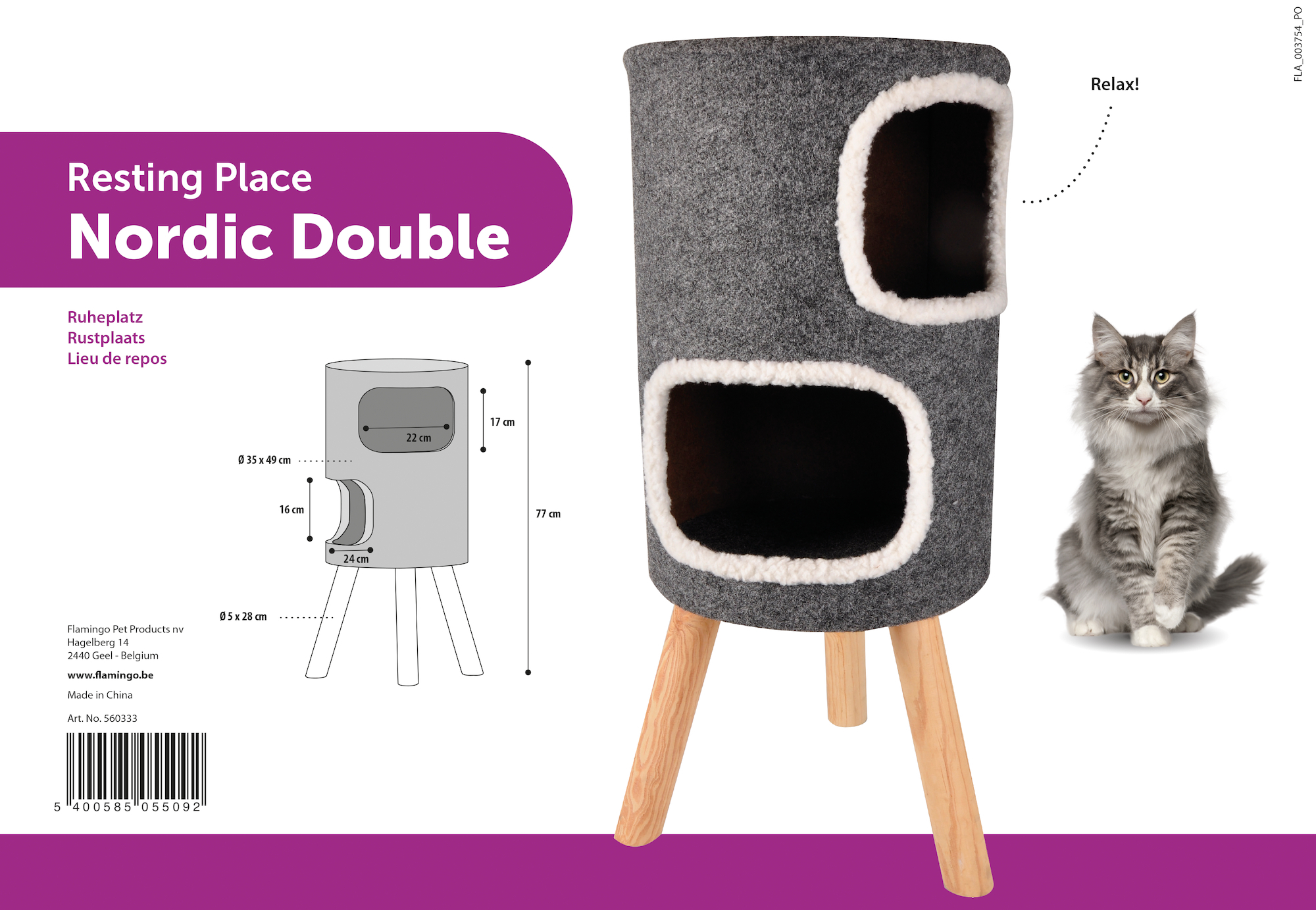 Flamingo Furniture Nordic Grey & Natural & White