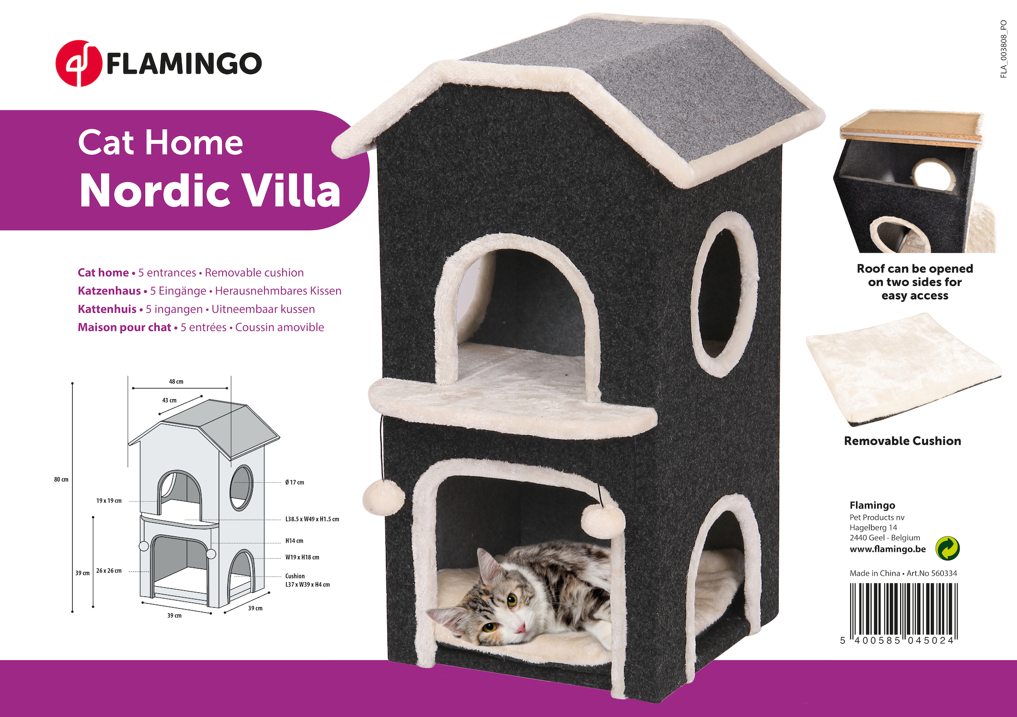 Flamingo Furniture Nordic Grey & White & Black