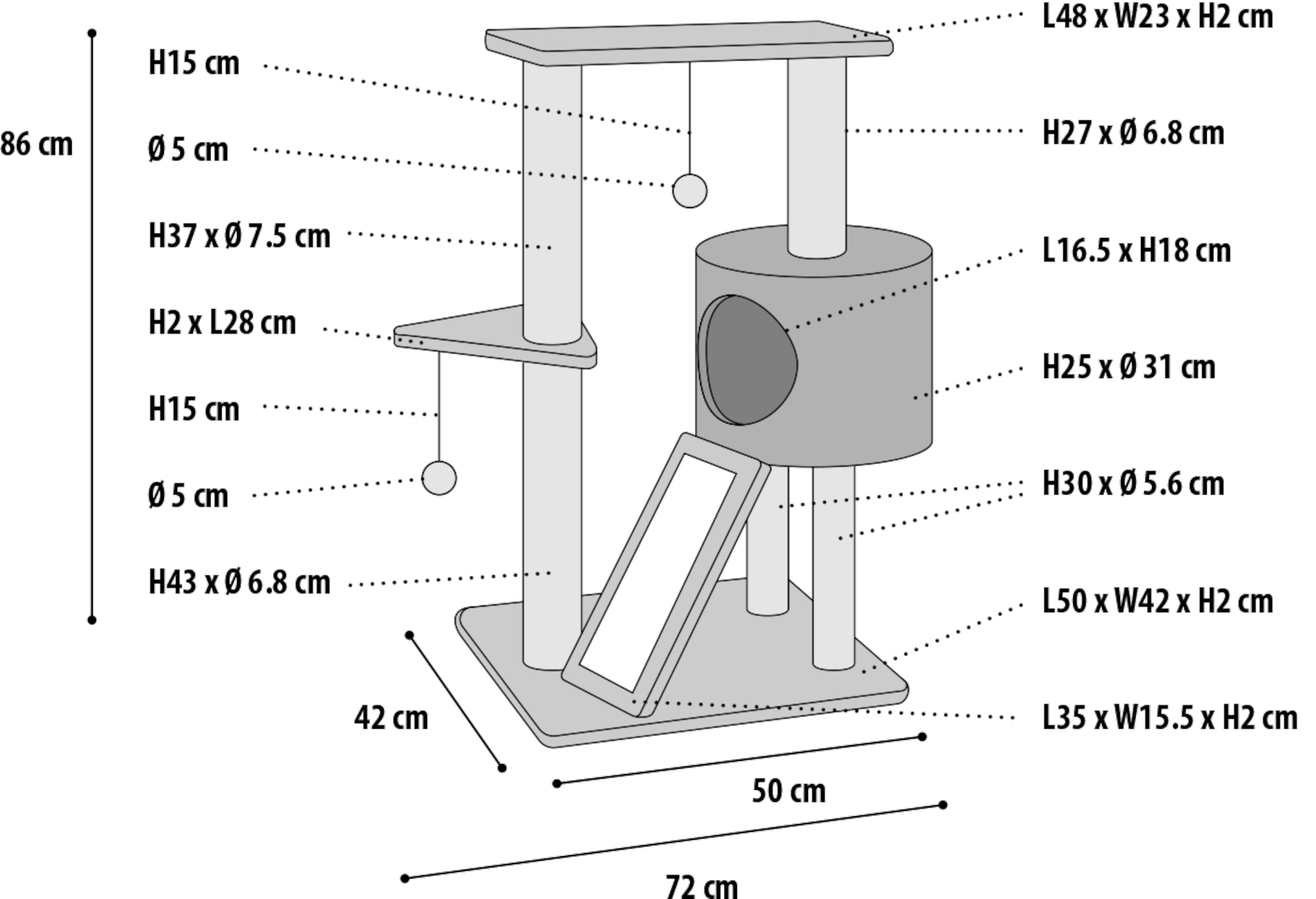 Flamingo Arbre à chat Paradiso Beige