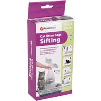Flamingo Kattenbakzakken Transparant & Grijs