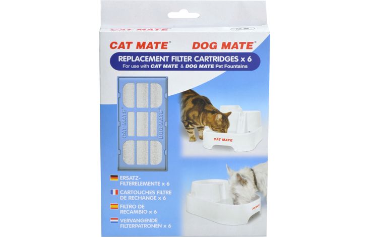 Pet Mate® Filter Drinkfontein Cat Mate Rechthoek Blauw