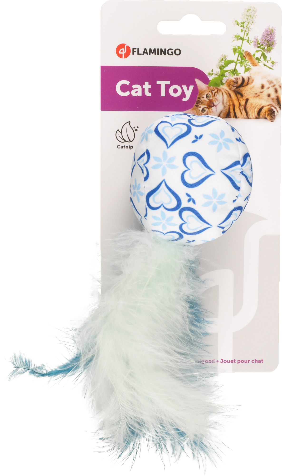 Flamingo Toy Ice Ball Blue & White