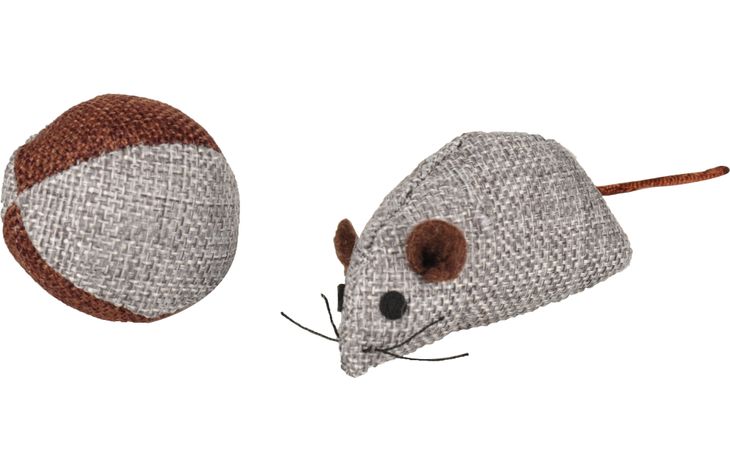 Flamingo Speelgoed Juns Bal & Muis Grijs