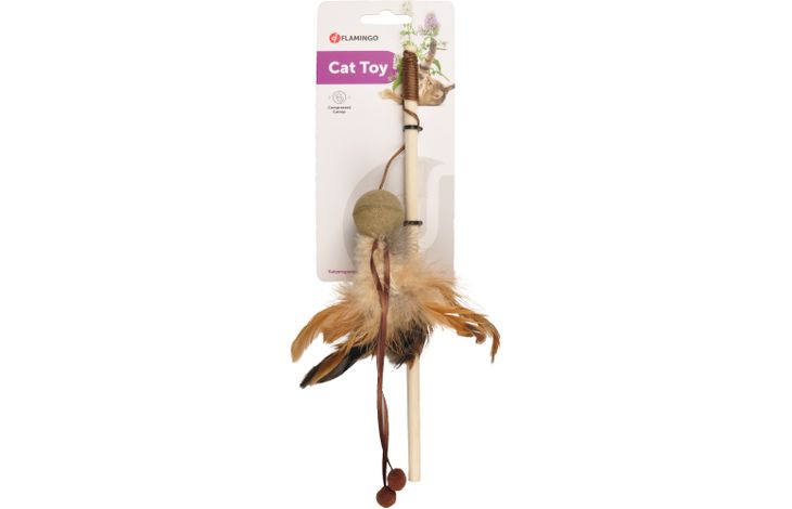 Flamingo Toy Penken Dangler with ball Brown