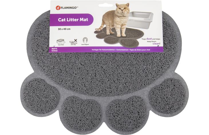Flamingo Kattenbakmat Pitou Matti Grijs