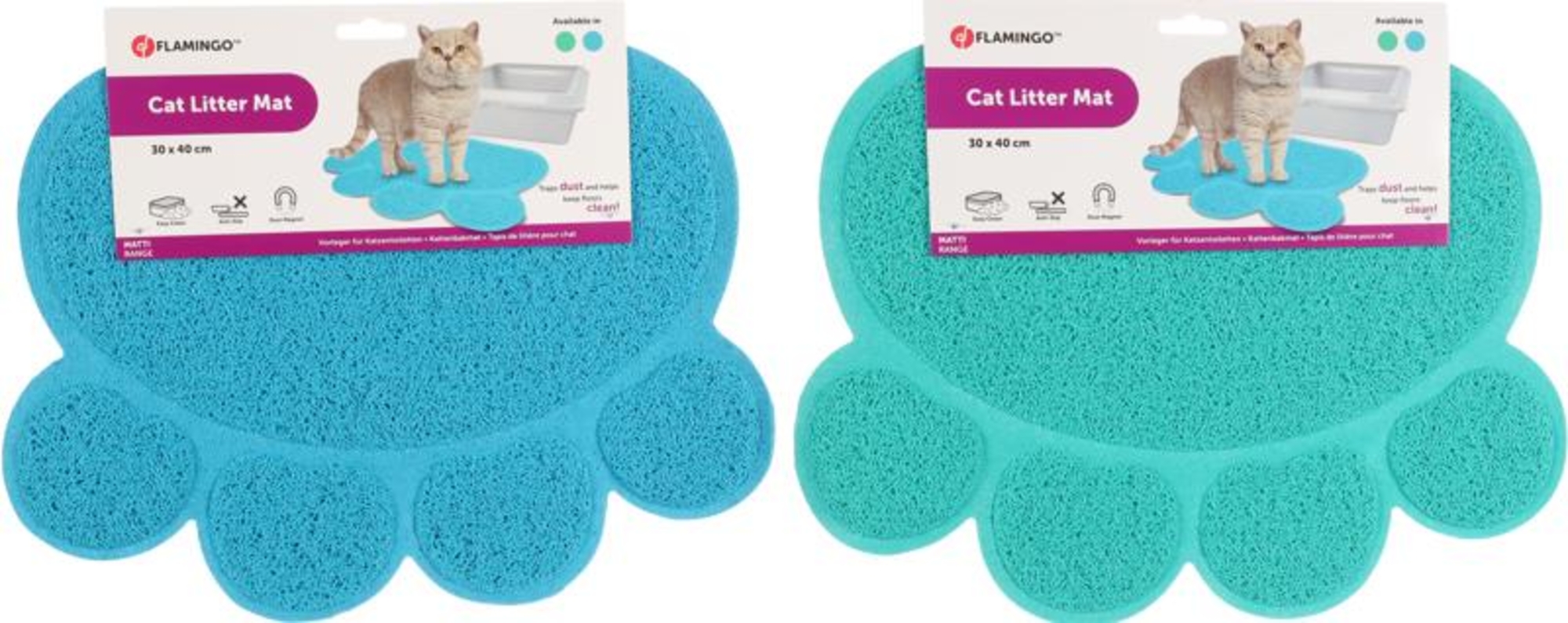 Flamingo Cat litter tray mat Pitou Matti Multiple colours
