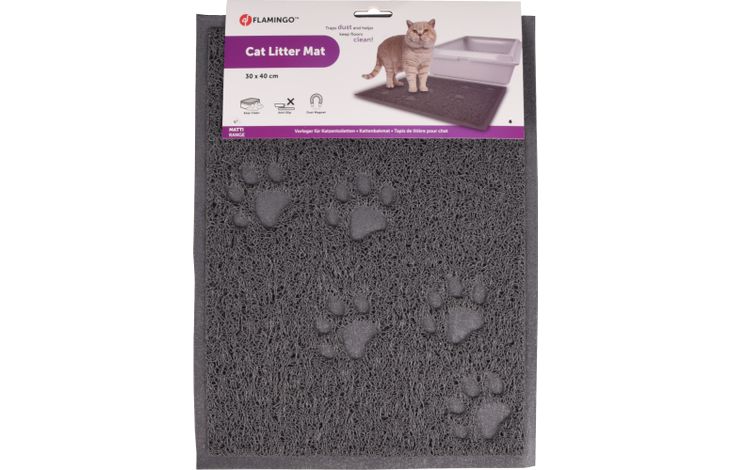 Flamingo Kattenbakmat Tumbi Matti Grijs