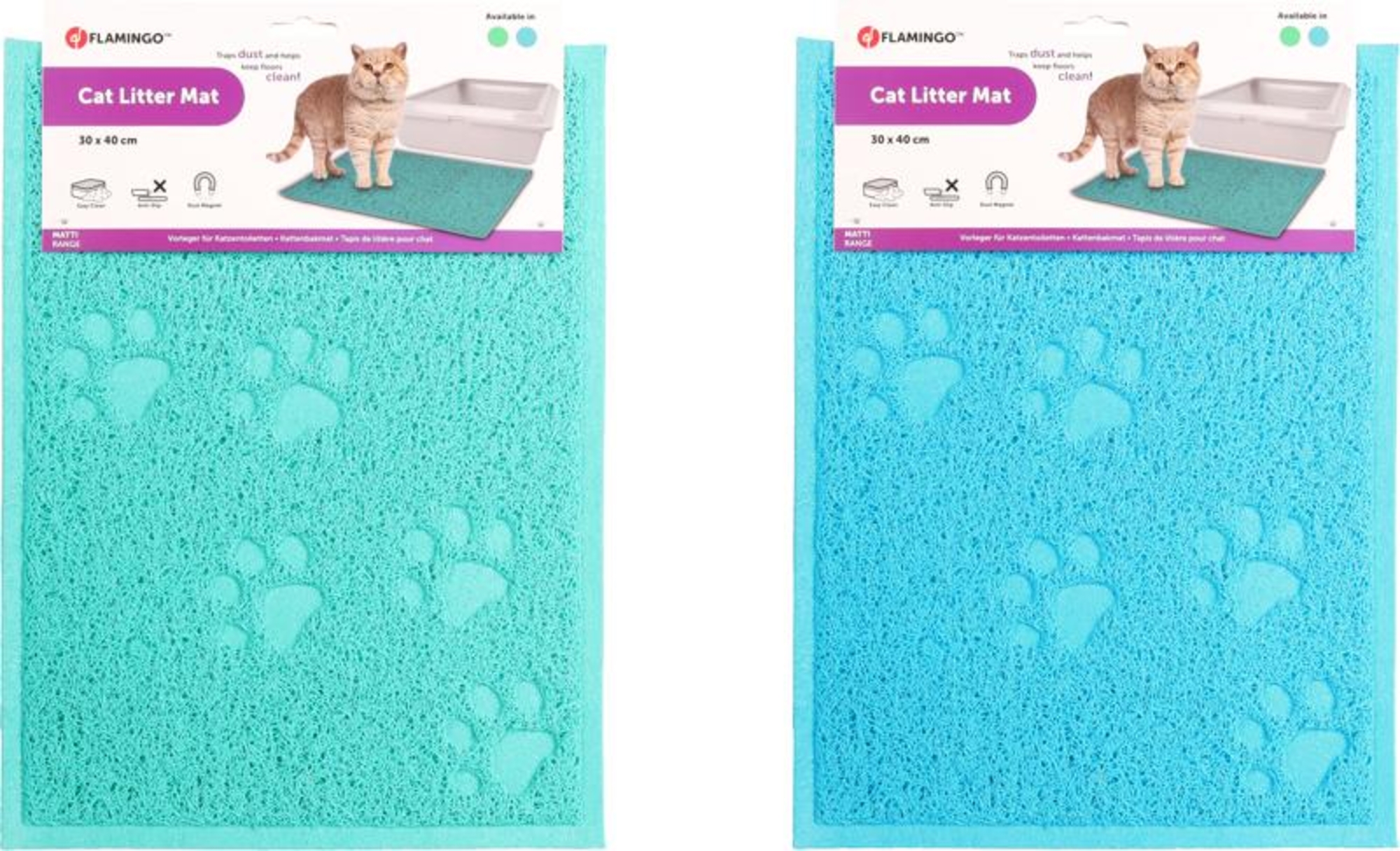 Flamingo Cat litter tray mat Tumbi Matti Multiple colours