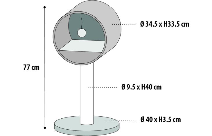 Flamingo Scratching tree  Scandi Mint green & White