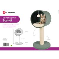 Flamingo Scratching tree  Scandi Mint green & White